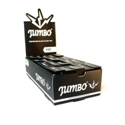 Jumbo Black Filter Tips - 100 Pack for Smooth Smoking