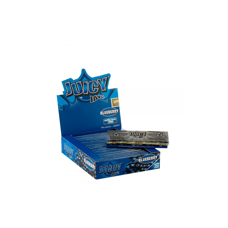 Juicy Jay's Blueberry Kingsize Slim Rolling Papers | 24 Packs