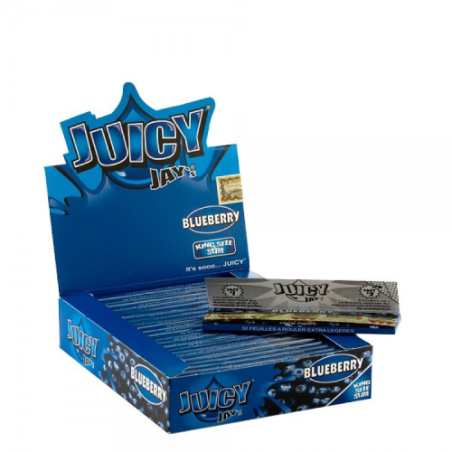 Juicy Jay's Blueberry Kingsize Slim Rolling Papers | 24 Packs