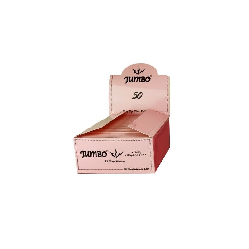 Jumbo Pink Kingsize Slim Vloei | 50 Pack - Rolling Papers