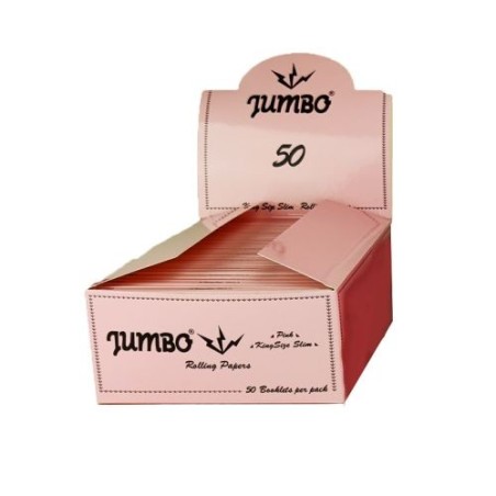 Jumbo Pink Kingsize Slim Vloei | 50 Pack - Rolling Papers