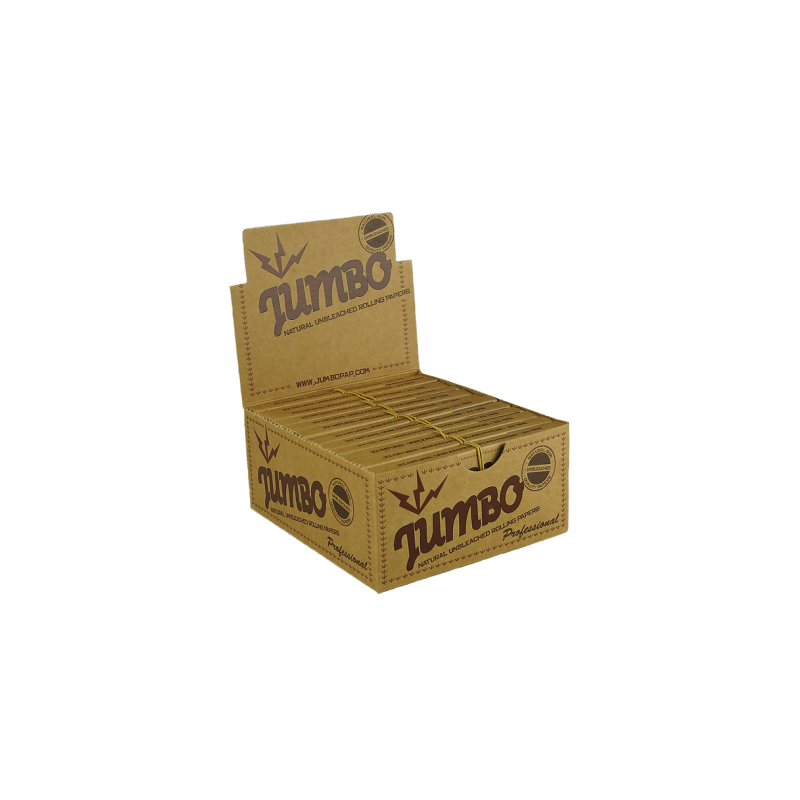 Jumbo Brown Kingsize Slim Rolling Papers + Filter Tips | 24 Pack