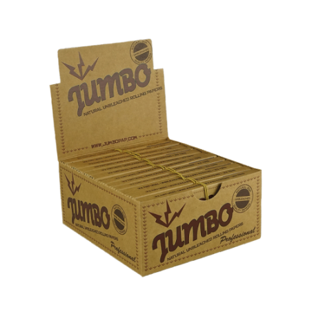 Jumbo Brown Kingsize Slim Rolling Papers + Filter Tips | 24 Pack