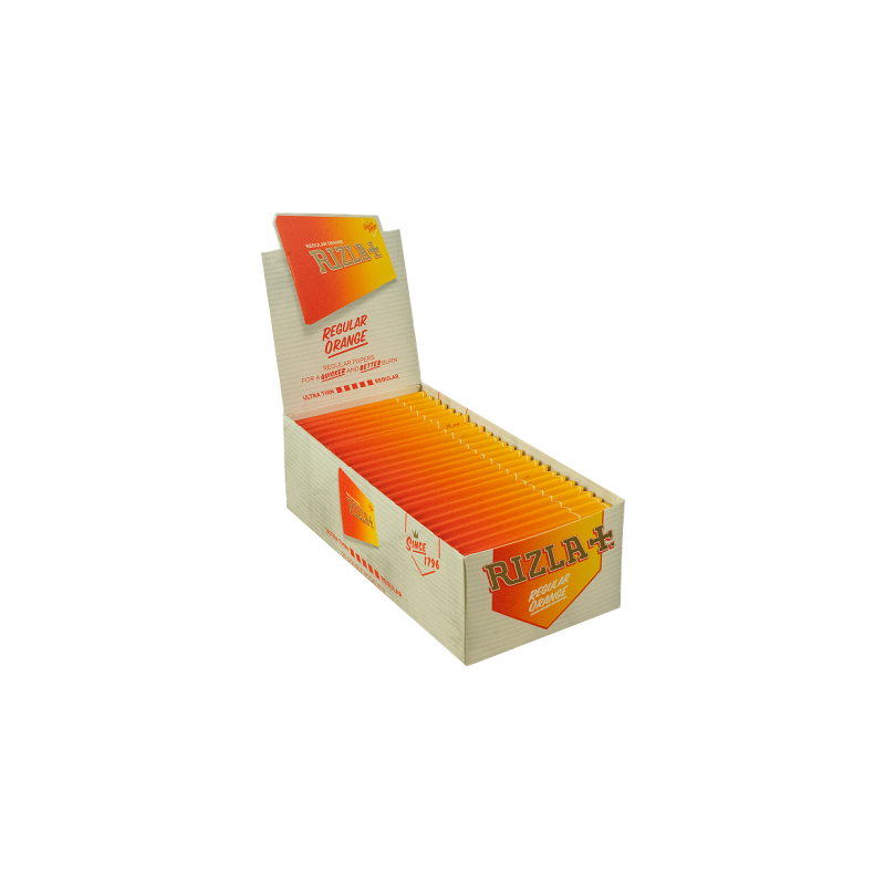 RIZLA Regular Orange Rolling Papers - Smooth & Reliable