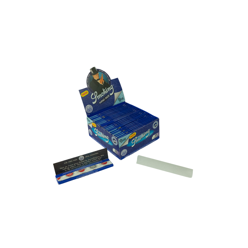 Smoking Blue Kingsize Vloei | 50 Pack - Premium Rolling Papers