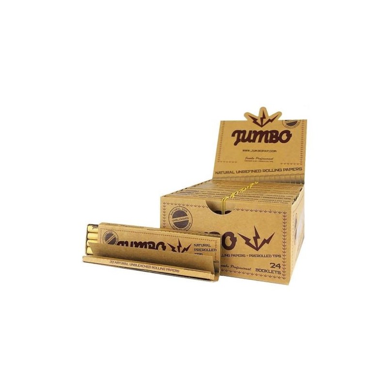 Jumbo Brown Vloei + Filtertips | 24 Pack - Premium Rolling Papers