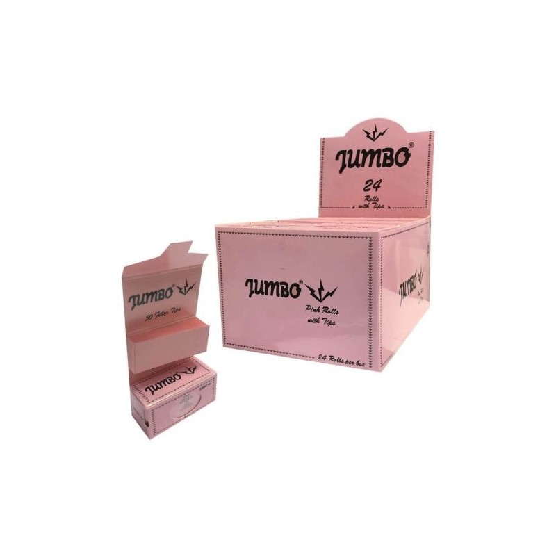 Jumbo Pink Rolls + Filter Tips | 24 Pack - Perfect Choice!