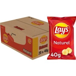 Lay’s Chips Natural - 20 Bags x 40g Delicious Snack!