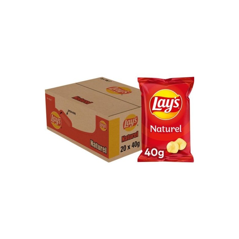 Lay’s Chips Natural - 20 Bags x 40g Delicious Snack!