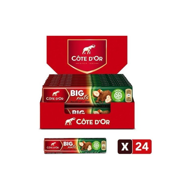 CÔTE D’OR Big Nuts Box/24 - Indulge in Chocolate Bliss!