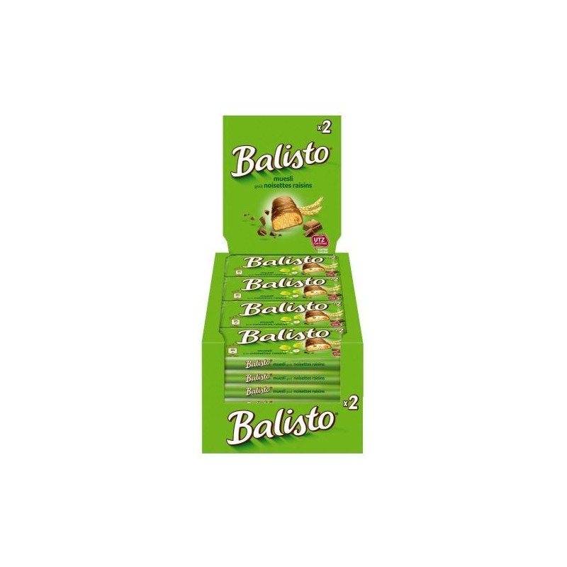 Delicious BALISTO Chocolate Muesli Bars - Box of 20