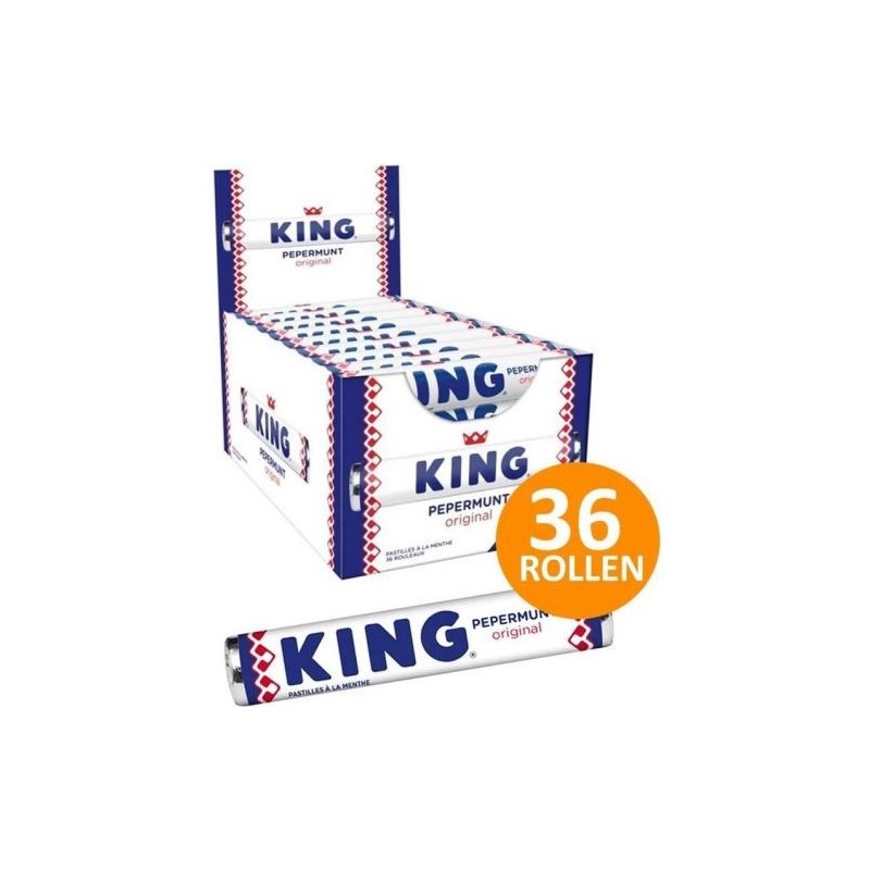 King Pepermunt Rollen | 36 Stuks - Refreshing Mint Treats