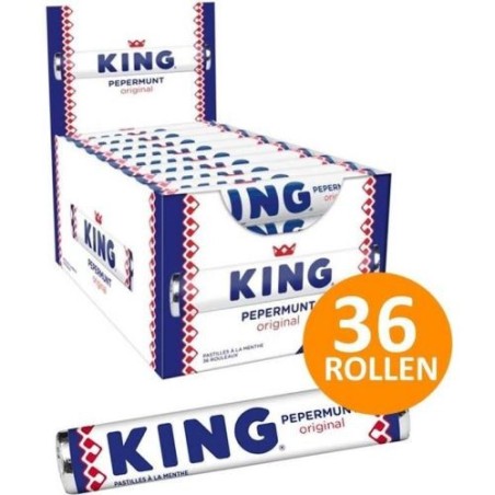 King Pepermunt Rollen | 36 Stuks - Refreshing Mint Treats