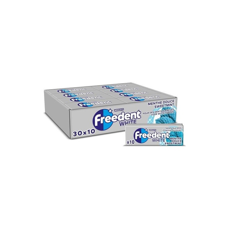 FREEDENT MENTHE DOUCE - Fresh Gum Box of 30 Pieces