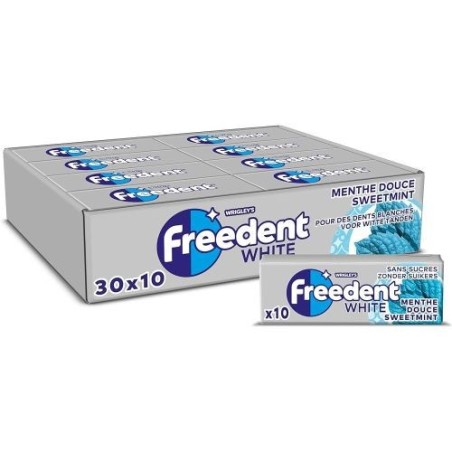 FREEDENT MENTHE DOUCE - Fresh Gum Box of 30 Pieces