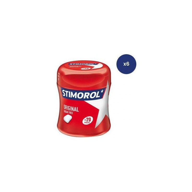 STIMOROL Original Bottle - 6 x 80g Chewing Gum Delight