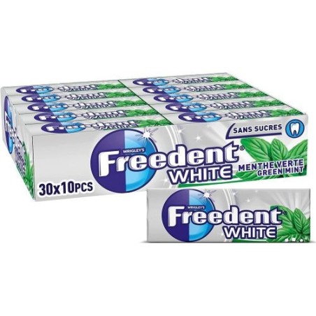 Freedent White Greenmint Chewing Gum - 30 Packs of Freshness