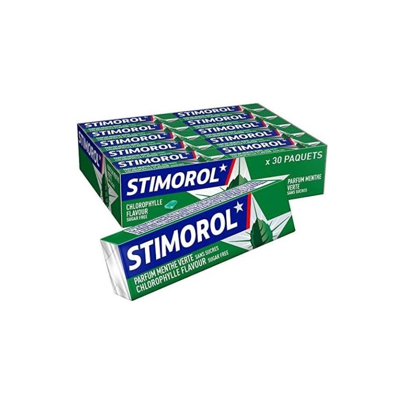 Stimorol Chlorophyll Chewing Gum - 30 Packets of Freshness