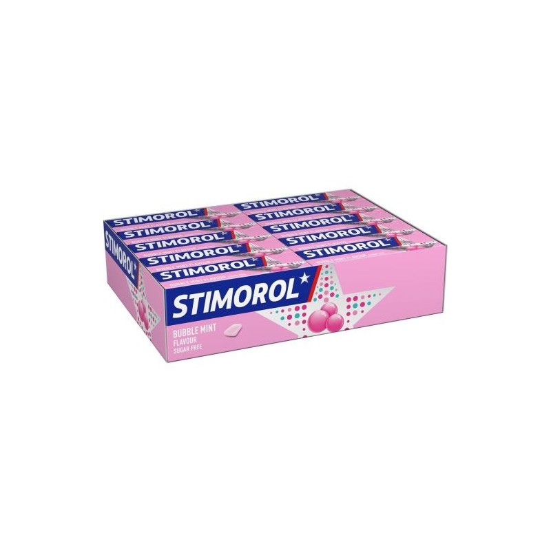 Stimorol Bubble Mint Chewing Gum - 30 Packets of Freshness