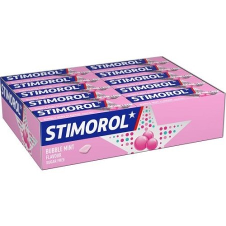 Stimorol Bubble Mint Chewing Gum - 30 Packets of Freshness