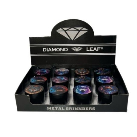 Diamond Leaf Metal Wolf Grinders Box of 12 - Premium Quality