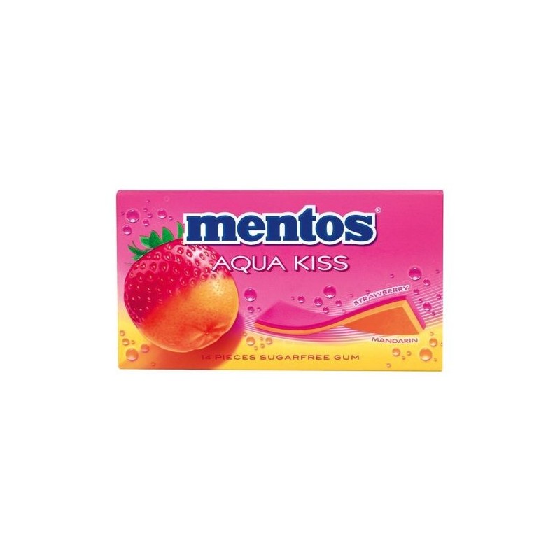 Mentos Aqua Kiss Strawberry-Mandarin Gum - 20 Packs