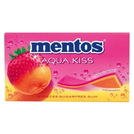 Mentos Aqua Kiss Strawberry-Mandarin Gum - 20 Packs