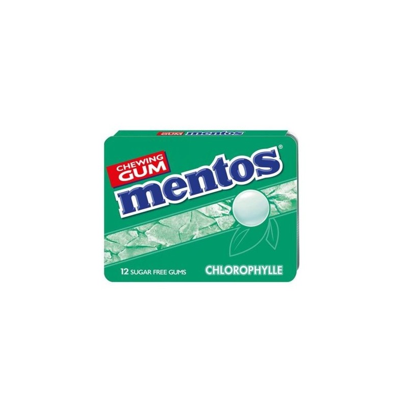 Mentos Breeze Chlorophyll Sugar-Free Gum - 12 Packs