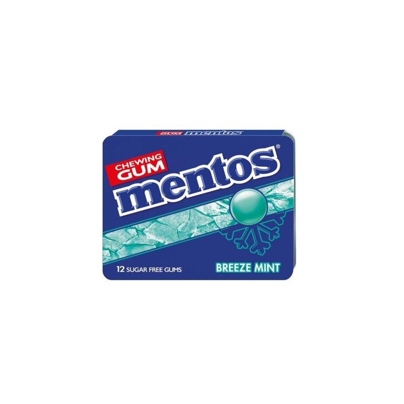 Mentos Breeze Mint Gum - 12 Pack for Freshness!