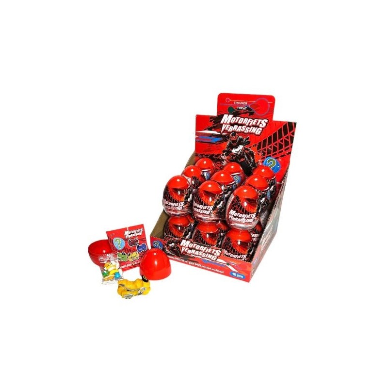 Trigger Treat Candy & Surprise Eggs Motorbike Box 18