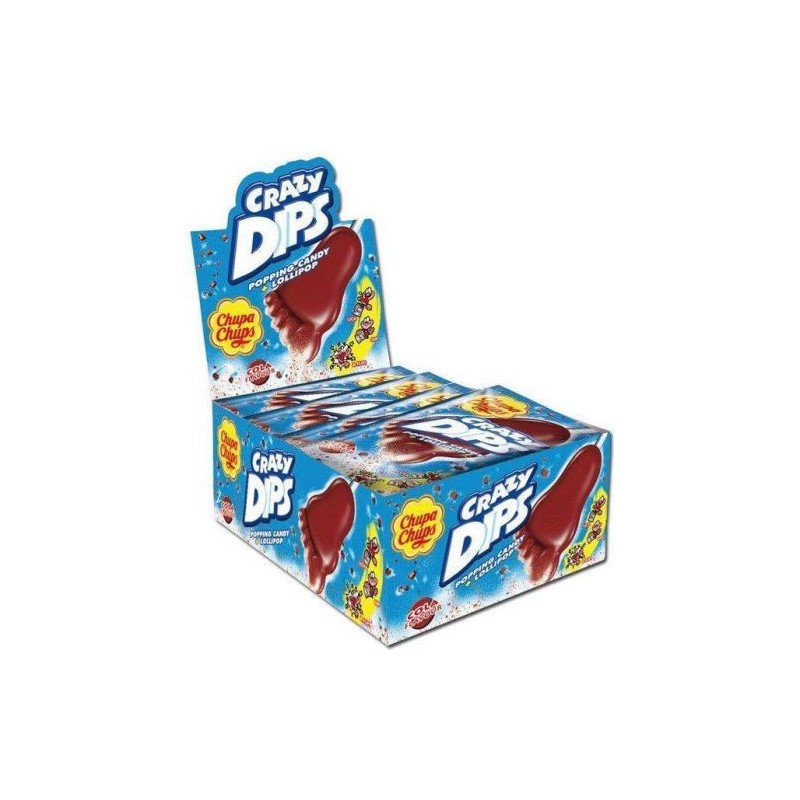 Chupa Chups Crazy Dips Cola Popping Candy & Lollipop