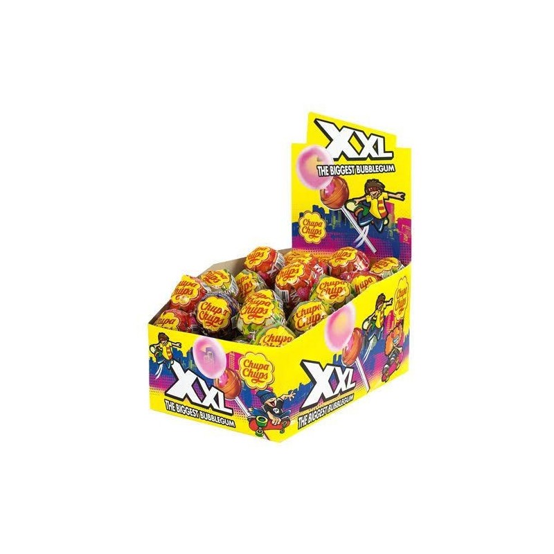 Chupa Chups XXL Bubblegum Lollipops Box of 25