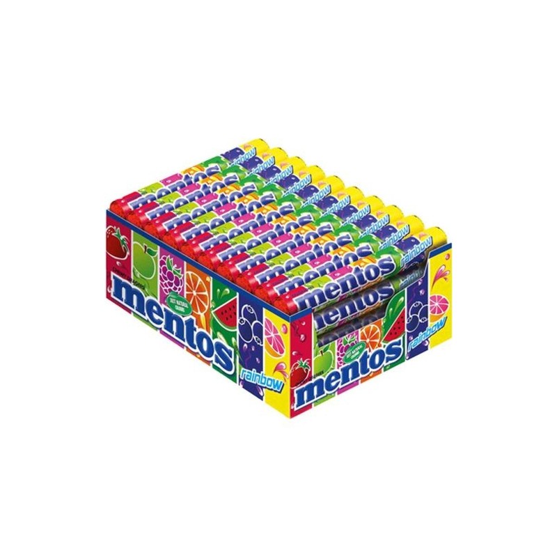 Mentos Rainbow Candy Rolls - 40 Pieces of Fun!