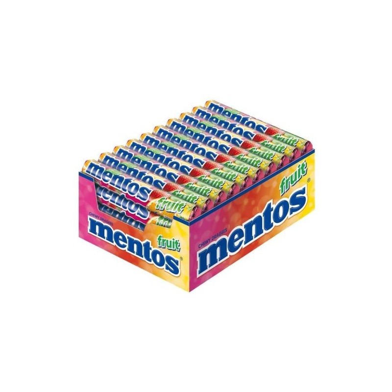 Mentos Fruit 40 Rolls - Bursting Flavor in Every Bite!