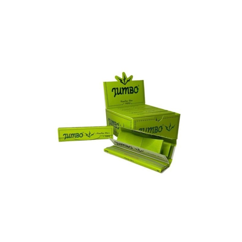 Jumbo Green Vloei + Filtertips | 24 Pack Rolling Papers