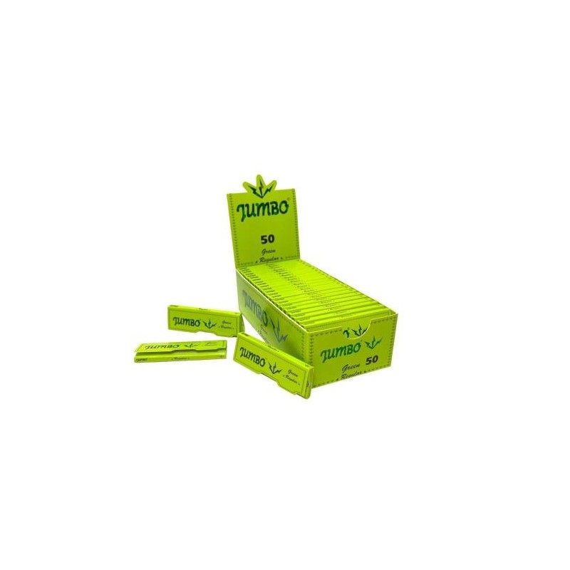 Jumbo Green Vloei Regular - 50 Pack Rolling Papers