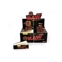 RAW Black Vloei + Filtertips | 50 Pack - Premium Rolling Papers