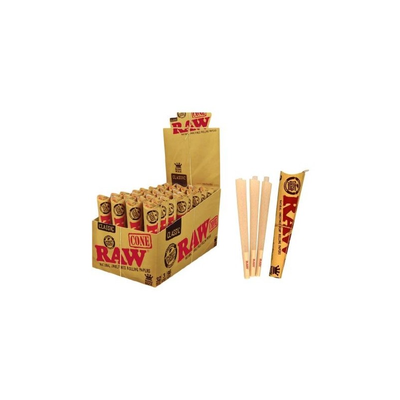 RAW Classic Cones 32-Pack | Perfect for Smooth Rolling