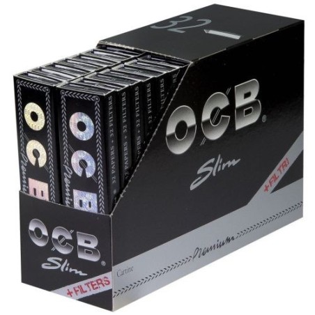 OCB Premium Black King Size Slim + Filter Tips - Smooth Roll