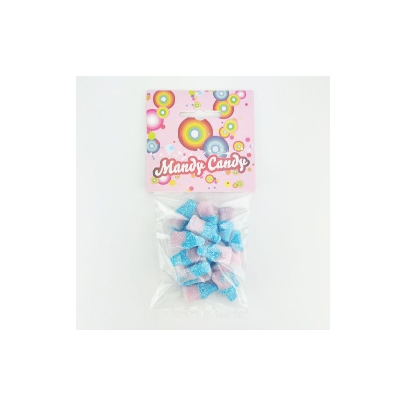 Mandy Candy Blue/Pink Bottles - Box of 16 Soft Candies