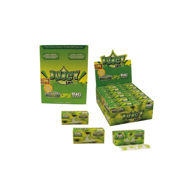 Juicy Jay's Green Apple Flavored Rolls - 5m, 24 Rolls