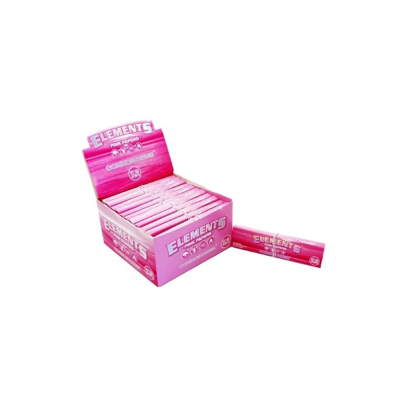 Elements Pink Connoisseur Slim + Tips - Premium Rolling Papers