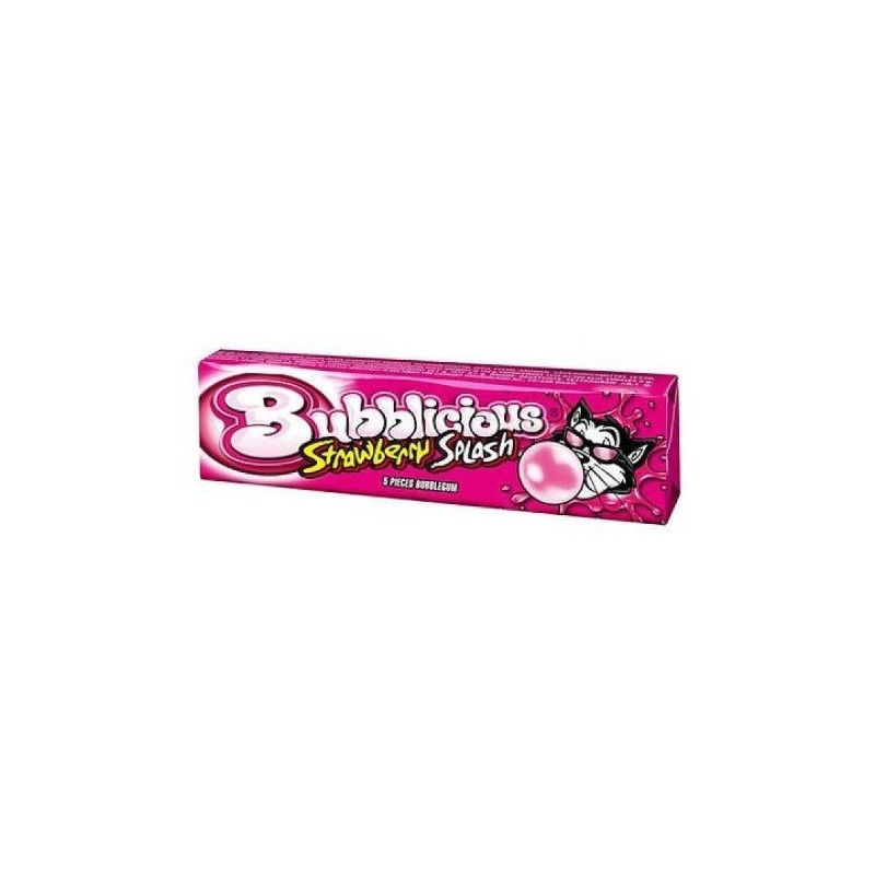 Bubblicious Strawberry Splash Gum Booklets - 18 Count