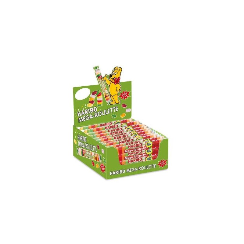 Haribo Mega Roulette Zuur | 40 Booklets of Fun Candy Rolls