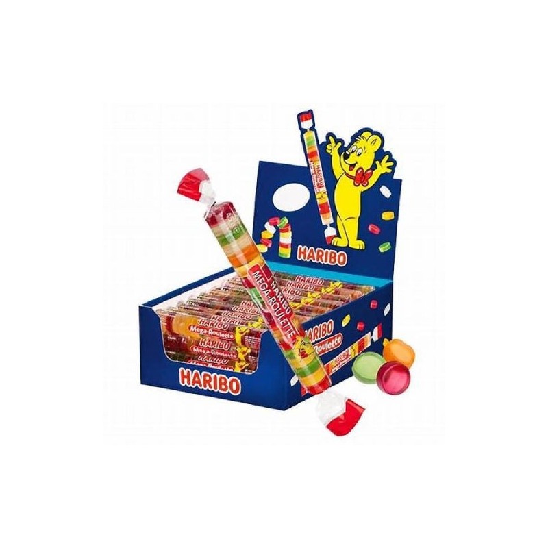 Haribo Mega Roulette Candy Rolls - 40 Booklets Delight!