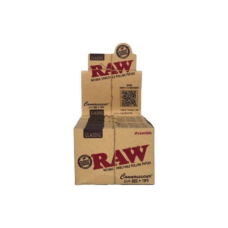 RAW® Connoisseur 1 1/4 Rolling Papers | 24 Booklets