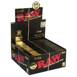 RAW® Black King Size Slim Rolling Papers - 50 Booklets