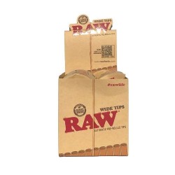 RAW® Prerolled Wide Tips Booklet - 20 Filters