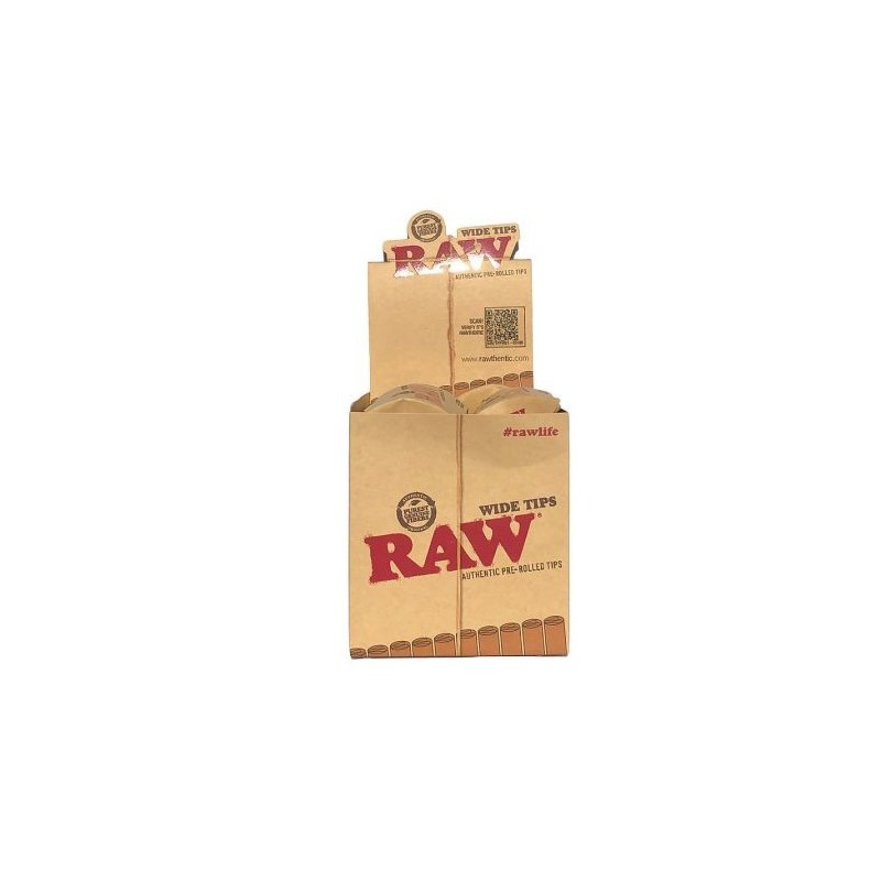 RAW® Prerolled Wide Tips Booklet - 20 Filters