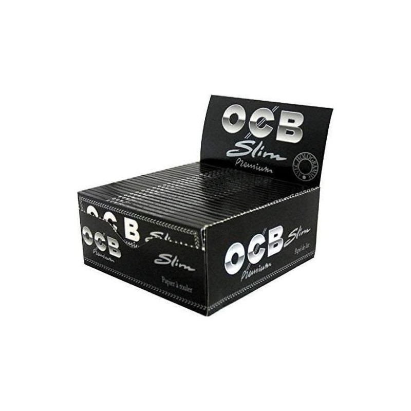 OCB Black King Size Slim Rolling Papers - 50 Booklets